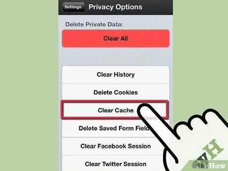 Rensa webbläsarens cacheminne på en iPhone Steg 12
