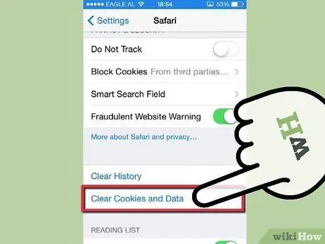 Изчистете кеша на браузъра си на iPhone Стъпка 3