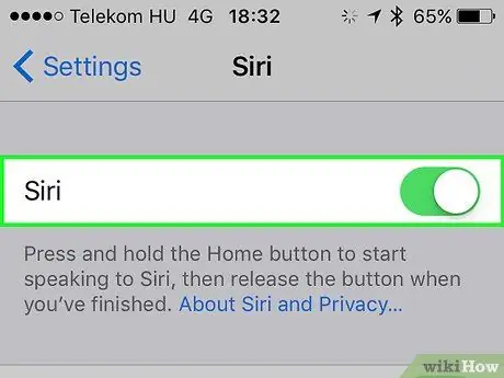 Деактивирайте Siri Стъпка 2