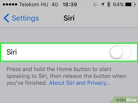 Tắt Siri Bước 8