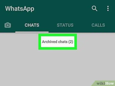 Amaga els xats a WhatsApp a Android Pas 5