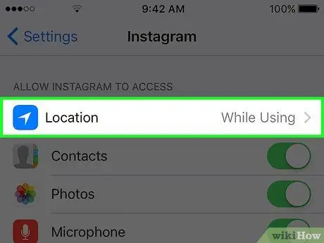 Instagram को अपने स्थान का उपयोग करने से रोकें चरण 3