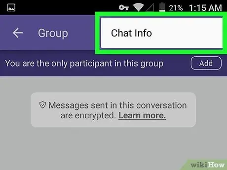 Διαγράψτε μια ομάδα Viber στο Android Βήμα 5