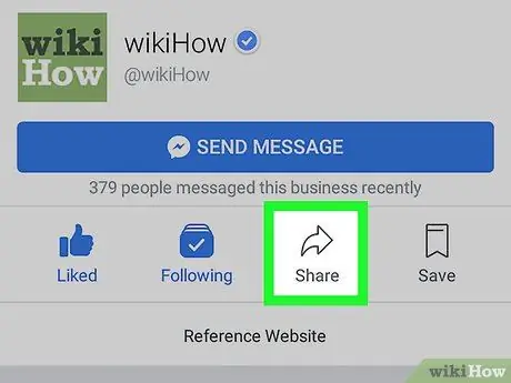 Dela en Facebook -sida på Android Steg 6