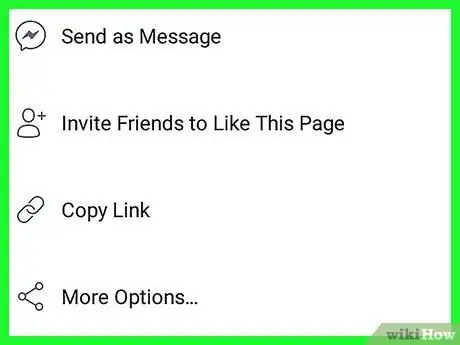 Dela en Facebook -sida på Android Steg 7