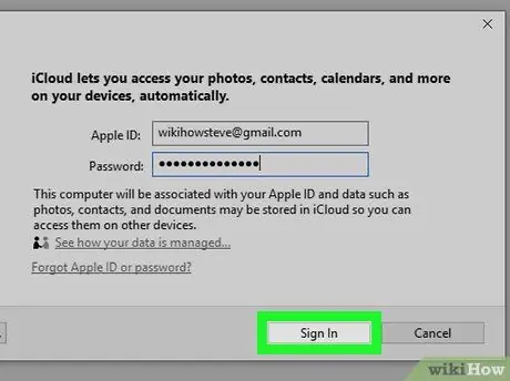 Inicieu la sessió al pas 17 d'iCloud