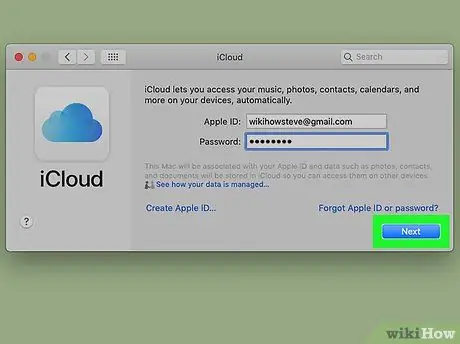 Inicieu la sessió al pas 24 d'iCloud