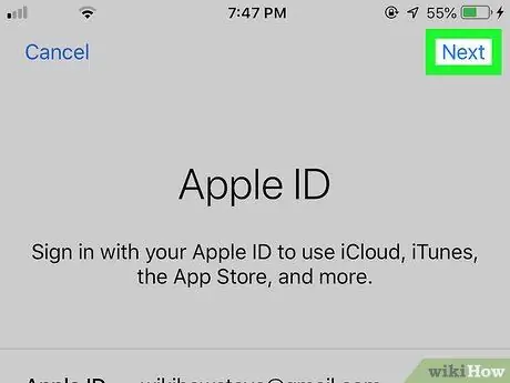 Inicieu la sessió a iCloud Pas 8