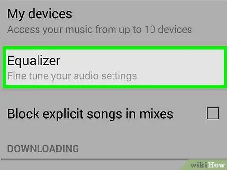 Zmień korektor w Muzyce Google Play na Androida Krok 4