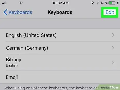 Deaktivieren einer Tastatur auf dem iPhone oder iPad Schritt 5