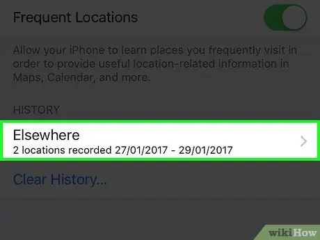 Достъп до Историята на местоположенията на iPhone Стъпка 7