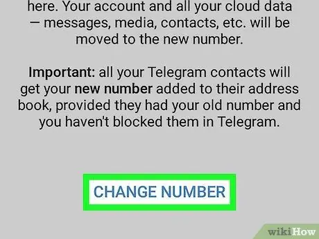 Променете номера си в Telegram на Android Стъпка 5