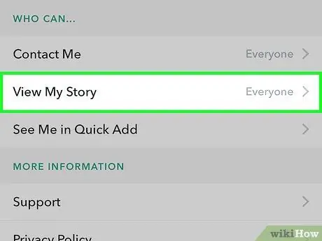 Променете кой може да види вашата история на Snapchat Стъпка 4