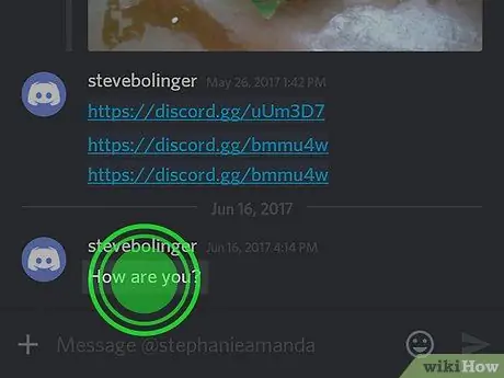 Suprimiu un missatge de Discord a Android Pas 4