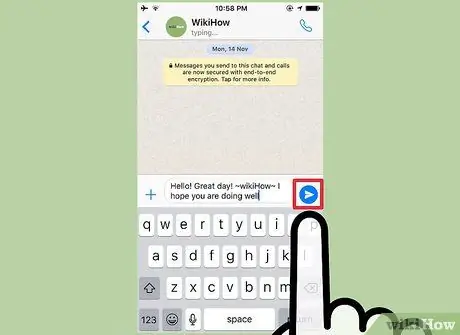 Durchgestrichener Text auf WhatsApp Schritt 10