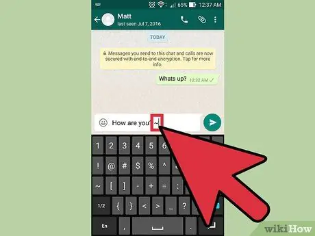 Durchgestrichener Text auf WhatsApp Schritt 16