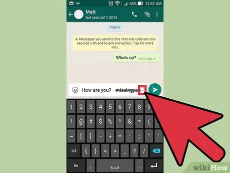 WhatsApp Adım 18'de üstü çizili metin