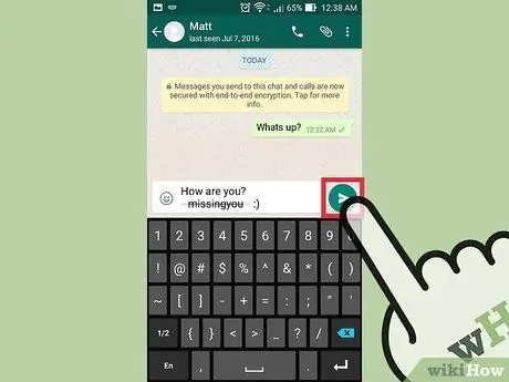 WhatsApp боюнча чийилген текст 20 -кадам