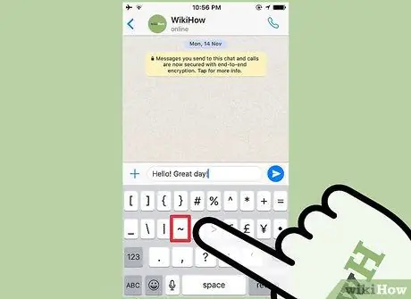 Precrtani tekst na WhatsApp -u Korak 6