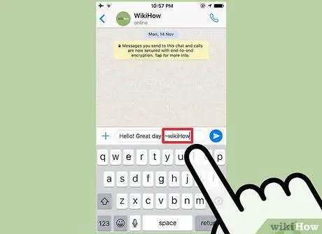 Prečrtano besedilo na WhatsApp 7. korak