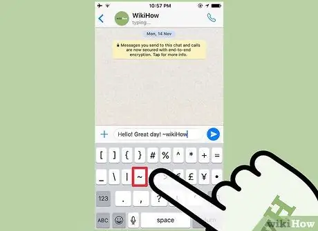 Зачеркнат текст на WhatsApp Стъпка 8