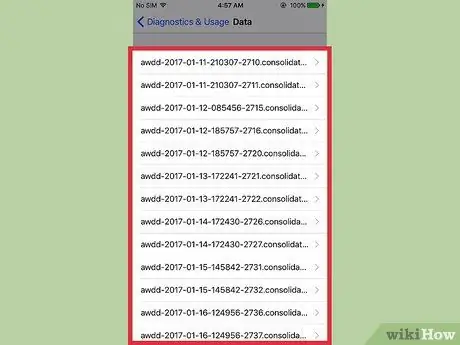 Lihat Data Diagnostik dan Penggunaan Anda pada iPhone Langkah 5