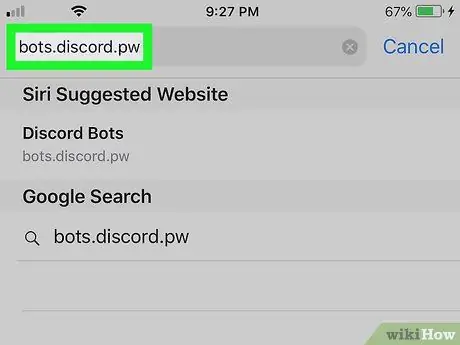 Adicionar um bot a um canal do Discord no iPhone ou iPad Etapa 2