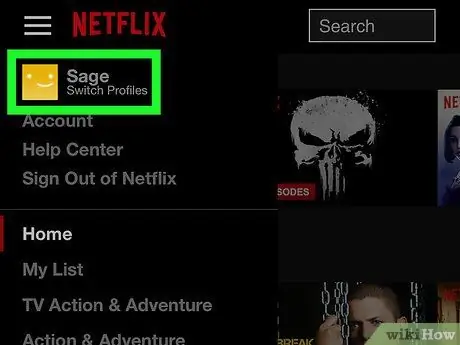 Eliminar el historial en Netflix en iPhone o iPad Paso 3