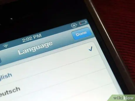 Ändra språk på en iPhone 3G Steg 7