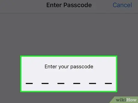 Sluk din iPhone -adgangskode Trin 3