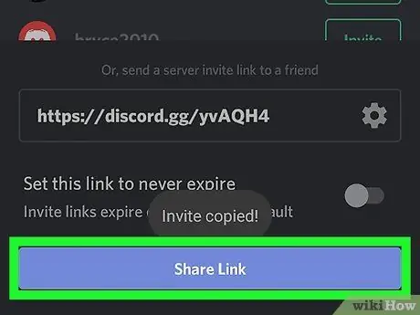 İnsanları Android Adım 10'da Bir Discord Sunucusuna Davet Edin