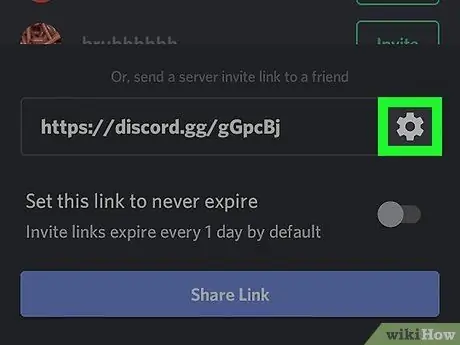 Convide pessoas para um servidor Discord no Android Etapa 5