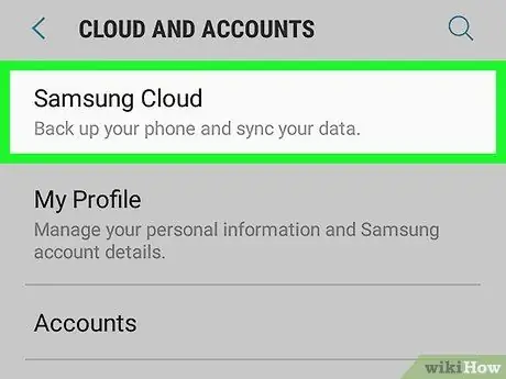 Dostopajte do storitve Samsung Cloud na Samsung Galaxy Step 3