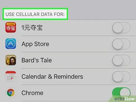 Comproveu l'ús de dades en un iPhone Pas 4