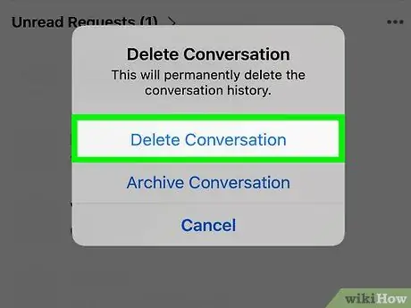 Delete Facebook Messages on an iPhone or Android Step 7