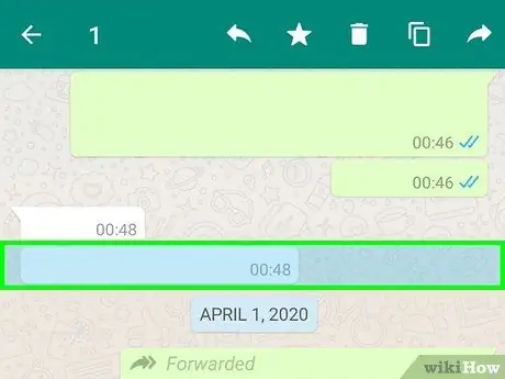 Kopirajte poruku WhatsApp Korak 7