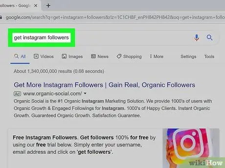 Nhận người theo dõi giả trên Instagram Bước 1