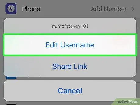 Change Your Facebook Messenger Username Step 5