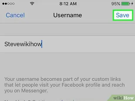 Ändra ditt Facebook Messenger -användarnamn Steg 7