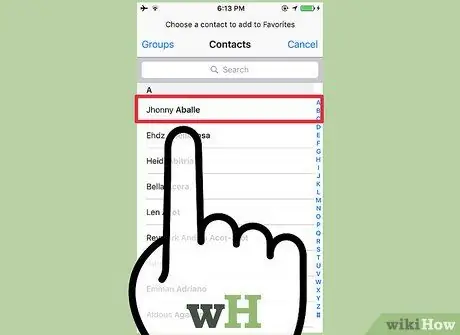 Create a List of Favorite Contacts on an iPhone Step 4