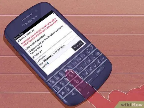 Нулиране на BlackBerry Стъпка 11