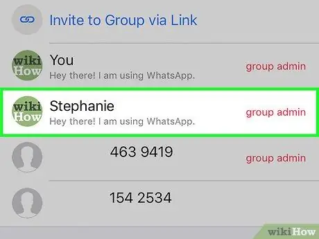 Dodajte ili uklonite administratora u grupni chat na WhatsAppu 11. korak