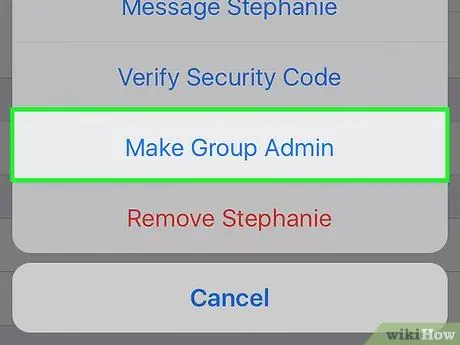 Adicionar ou remover um administrador para um bate-papo em grupo no WhatsApp Etapa 6