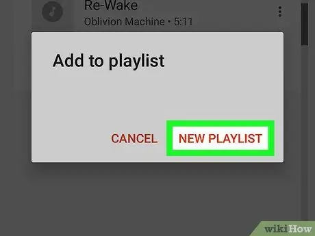 Creeu una llista de reproducció de Google Play Music al pas 7 d'Android