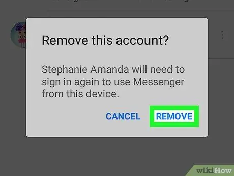 Изтрийте акаунт в Messenger на Android Стъпка 6