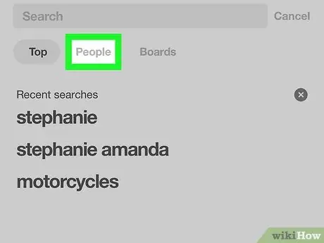 Find venner på Pinterest på en iPhone eller iPad Trin 3