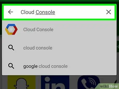 Přístup ke službě Google Cloud v systému Android Krok 2