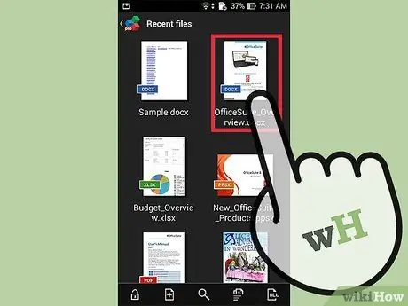 افتح مستندًا باستخدام Android الخطوة 5