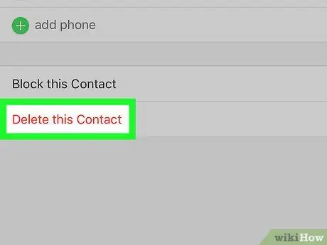 Ștergeți un contact Viber pe iPhone sau iPad Pasul 5