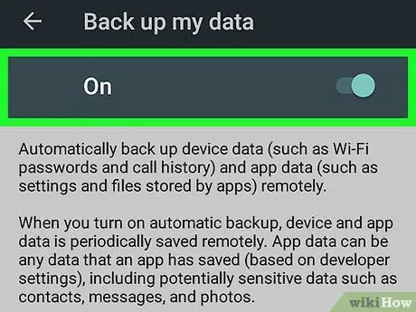 Backup de dados de aplicativos no Android, etapa 4